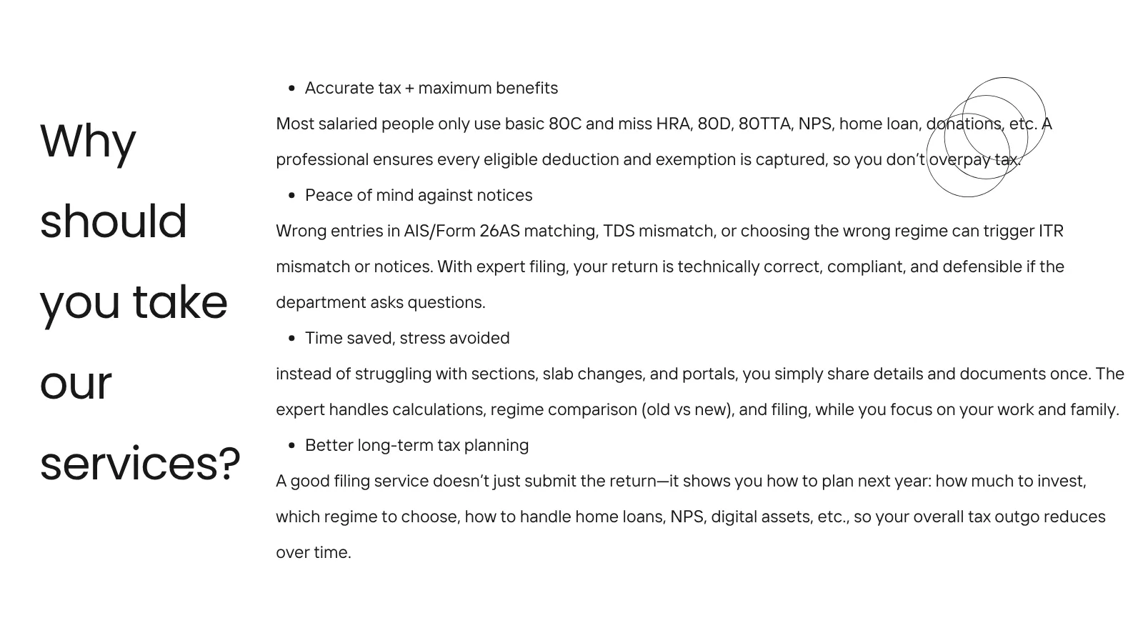 Why should you take our service